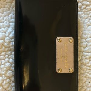 Kate Spade Black shiny Wallet. Like New